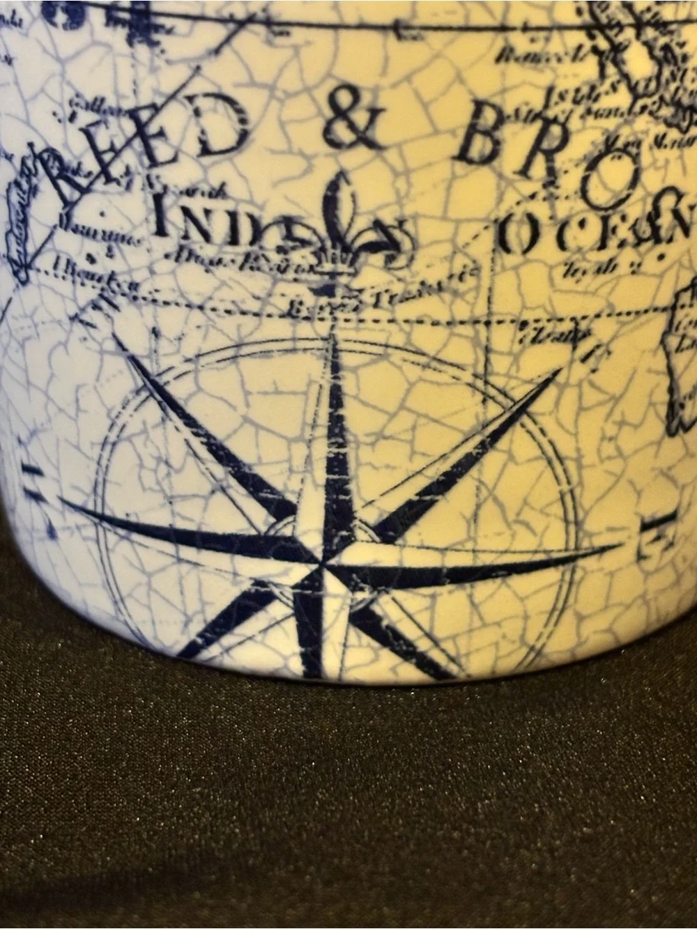 222Fifth Due North Large Ceramic Mug. Nautical Style